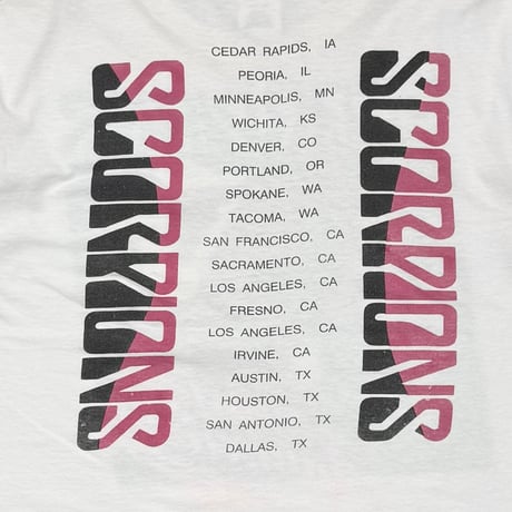 SCORPIONS SAVAGE AMUSEMENT WHITE LARGE 8616