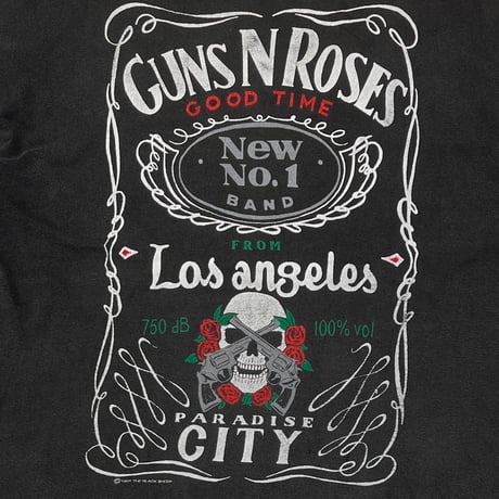 GUNS N' ROSES 1991 JACK DANIEL PARODY NEW NO.1 BAND EURO FITS XL 4998