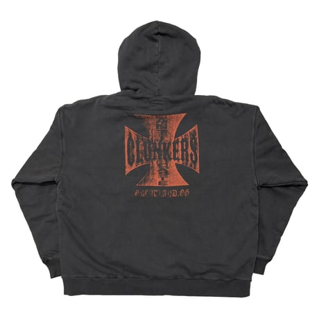 greatLAnd ORIGINAL CLUNKERS ZIP HOODIE / DOUBLE FACE BLACK/ORANGE