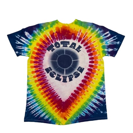 OLD VINTAGE 90S SMILE TIE DYE TOTAL ECLIPSE TEE STEDMAN XL STEDMAN BY HANES 8481