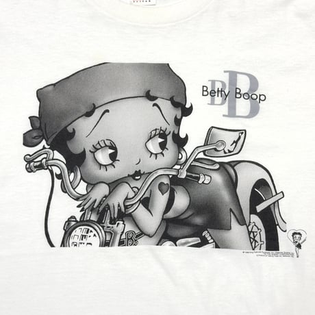 BETTY BOOP 1996 ON THE BIKE WHITE FRUIT OF THE LOOM FITS XL 8848
