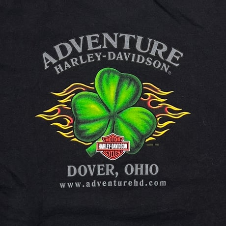 HARLEY DAVIDSON ST PATRICK'S DAY CLOVER GREEN FLAME LS LARGE 7684