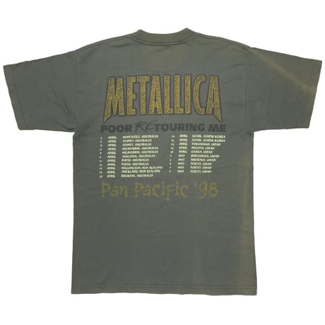 METALLICA POOR RETOURING ME PAN PACIFIC '98 TOUR KHAKI MURINA LARGE 4455