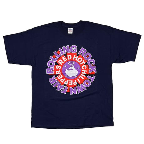 RED HOT CHILI PEPPERS ROLLING ROCK TOWN FAIR NAVY GILDAN XL 6407