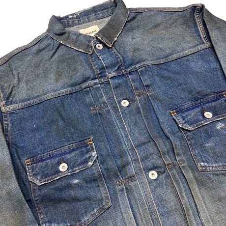 greatLAnd ORIGINAL LOGAN 10YEARS DENIM JACKET 2nd T-BACK & PANT LOOSE XX SET UP
