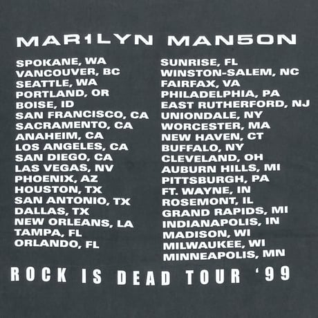 MARILYN MANSON ROCK IS DEAD TOUR 99 WINTERLAND XL 6434