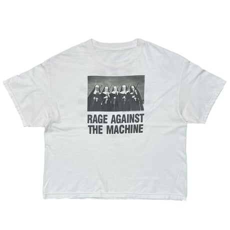RAGE AGAINST THE MACHINE 1997 NUNS AND GUNS WHITE FITS XL 5062