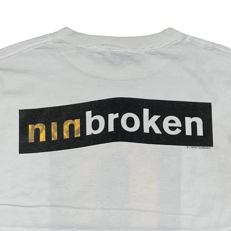 NINE INCH NAILS broken n LOGO WHITE ALL SPORT XL 0335