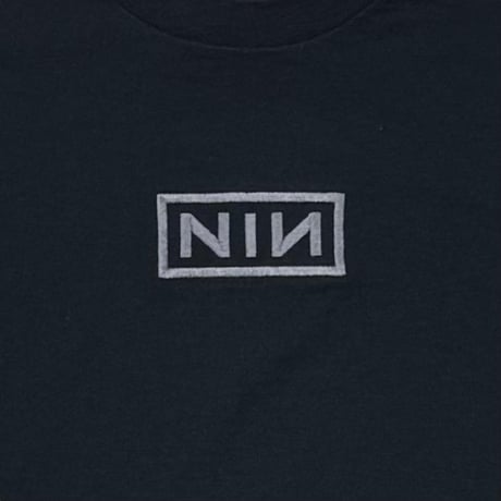 NINE INCH NAILS EMBROIDERY BOX LOGO FRAGILITY TOO FUCKED UP TO CARE ANYMORE LS ALL SPORT MEDIUM 2919