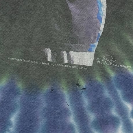 JERRY GARCIA 1996 MAY THE FOUR WINDS BLOW YOU SAFELY HIME TIEDYE ANVIL LARGE 8829
