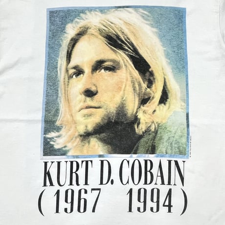 NIRVANA KURT COBAIN MEMORIAL ADULT WHITE SOF TEE LARGE 5859