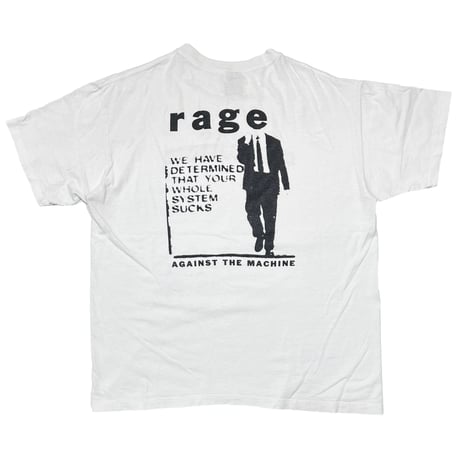RAGE AGAINST THE MACHINE SYSTEM SUCKS WHITE GIANT XL 9704