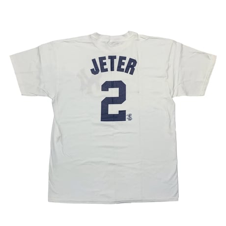 BASEBALL MLB NEW YORK YANKEES DEREK JETER WHITE MAJESTIC XL 5149