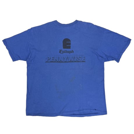 PENNYWISE EPITAPH BACK PRINT BLUE HANES TOP XL 2779