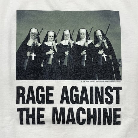 RAGE AGAINST THE MACHINE NUNS & GUNS WHITE GIANT LARGE 8295