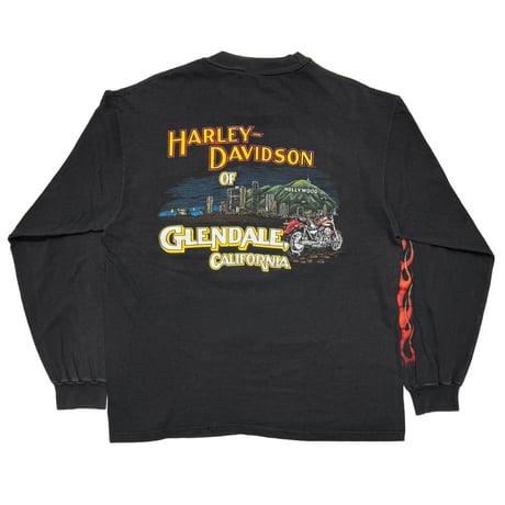 HARLEY DAVIDSON V FLAME GLENDALE CALIFORNIA LS LARGE 5002