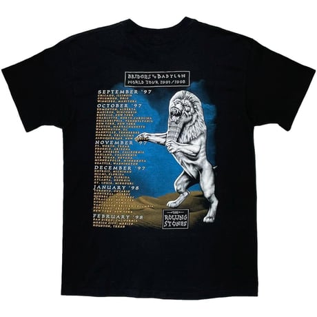 ROLLING STONES BRIDGES TO BABYLON WORLD TOUR 1997 BLACK anvil XL 9204