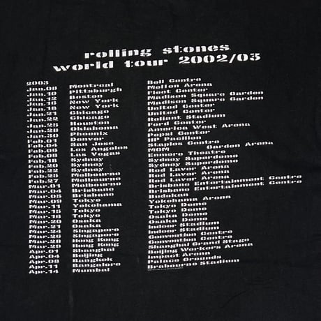ROLLING STONES LIP & TONGUE 2002-2003 WORLD TOUR ACME FITS LARGE 6380