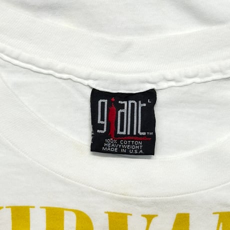 NIRVANA 1993 IN UTERO WHITE giant LARGE 5840