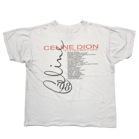 CELINE DION 1998 LETS TALK ABOUT LOVE WHITE FRUIT OF THE LOOM XL 5630