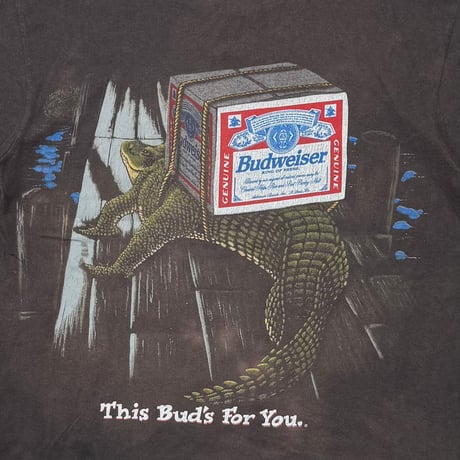 Budweiser 1996 FROGS & CROCODILE FADED BLACK LARGE 5219