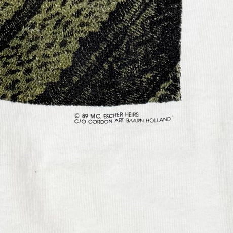 M.C. Escher 1989 Puddle WHITE SOF TEE MEDIUM 1107