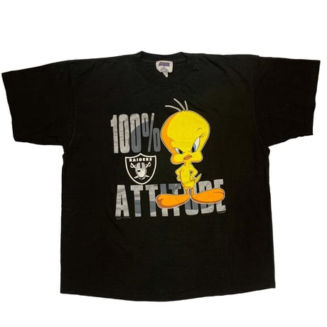 LOONEY TUNES 1998 TWEETY NFL RAIDERS 100% ATTITUDE XL 3398