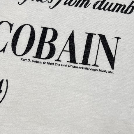 NIRVANA KURT COBAIN MEMORIAL THE SUN IS GONE WHITE GIANT XL 7029