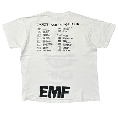 EMF NORTH AMERICAN TOUR WHITE FRUIT OF THE LOOM XL 0519
