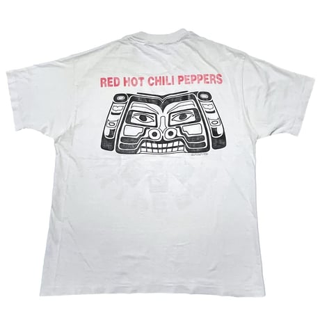 RED HOT CHILI PEPPERS 1991 Aztec DOUBLE SIDE WHITE FITS XL 2135
