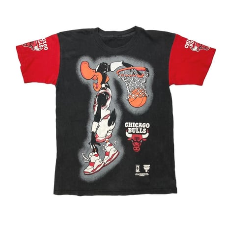 LOONEY TUNES CHICAGO BULLS DAFFY DUCK DUNK TEE FIT LIKE LARGE 15KH8314