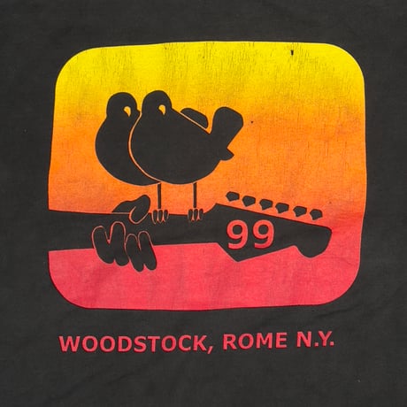 WOODSTOCK 1999 GRADATION ORANGE LOGO TULTEX XL 6988