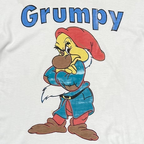 DISNEY VINTAGE SNOW WHITE Grumpy BOOTLEG WHITE Solar-T LARGE 1737