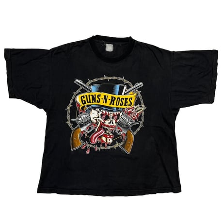 GUNS 'N ROSES DOUBLE SIDE PRINT SKULL 1990 XL 3605