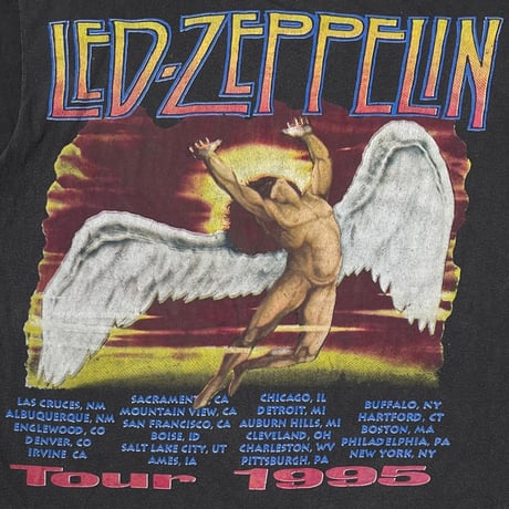 LED ZEPPELIN TOUR 1995 SHORT HILLS TEE XL 0919