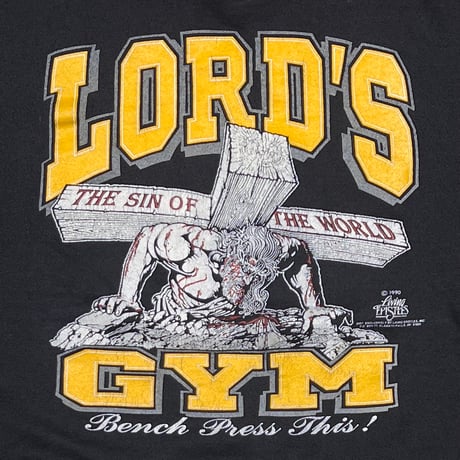 LORD'S GYM HIS PAIN YOUR GAIN CREWNECK SWEAT BLACK FITS LARGE 2891