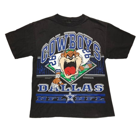 LOONEY TUNES TAZMANIAN DEVIL COWBOYS DALLAS TEE 1992 CHANGES LARGE 17.5KH8320