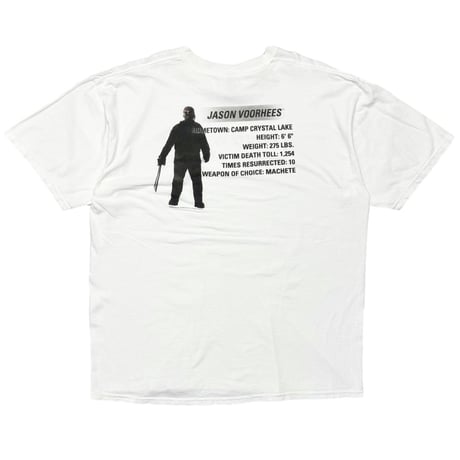 FREDDY VS JASON 2003 JASON VOORHEES WHITE GILDAN XL 1104