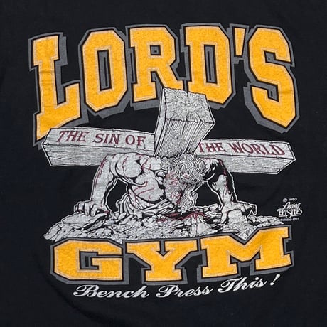 LORD'S GYM BENCH PRESS HIS PAIN YOUR GAIN LARGE 1163