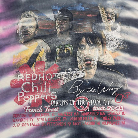 RED HOT CHILI PEPPERS 2003 BY THE WAY TOUR TIE DYE JERZEES XL 5494