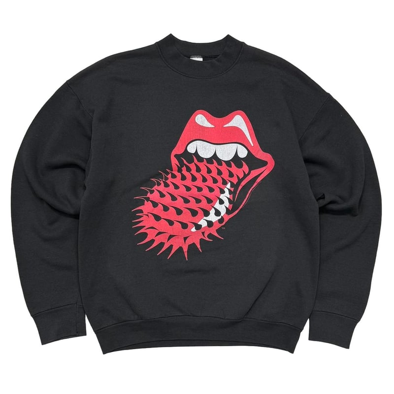 トップス THE ROLLING STONES SPIKE TONGUE CREWNECK THE ROLLING STONES SPIKE TONGUE Budweiser 94/95