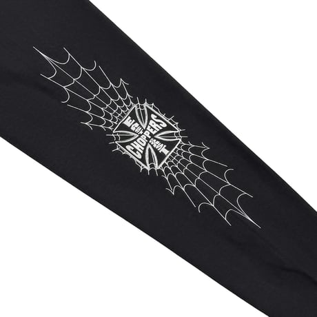 EAST COAST CHOPPERS GREEN FLAME IRON CROSS ARM SPIDER LS BLACK GILDAN LARGE 9045