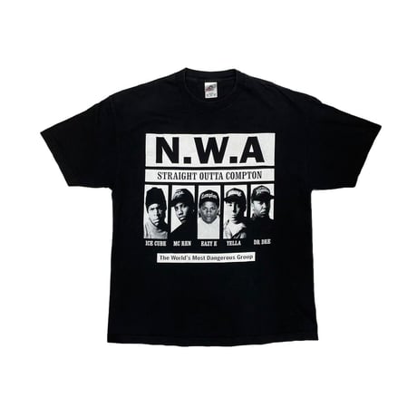 N.W.A THE WORLD'S MOST DENGEROUS GROUP GROUP MEMBER TEE ALSTYLE XL 1303