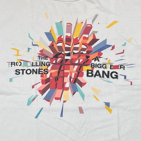 ROLLING STONES LIP & TONGUE A BIGGER BANG 2006 WHITE anvil XL 5498
