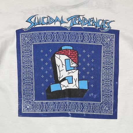 SUICIDAL TENDENCIES S LOGO DOUBLESIDE WHITE FITS XL 4806