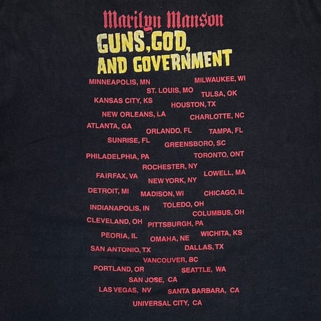 MARILYN MANSON GUNS , GOD AND GOVERNMENT ALSTYLE XL 4980