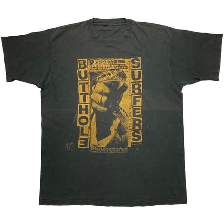 BUTTHOLE SURFERS Tシャツ　Black rubberwear Butthole Surfers T-Shirt Alternative Rock Punk Husker Du Big