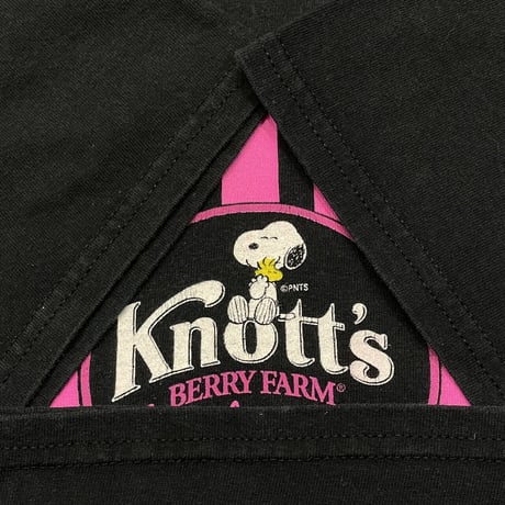 PEANUTS Knott's BERRY FARM THINK PINK BLACK FITS XXL 4360