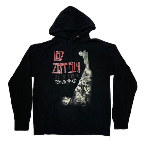 LED ZEPPELIN US TOUR 1971 HOODED SWEATSHIRT FITS XL 3784
