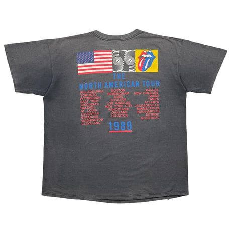 THE ROLLING STONES RIP & TONGUE NORTH AMERICAN TOUR 1989 FITS XL 3774